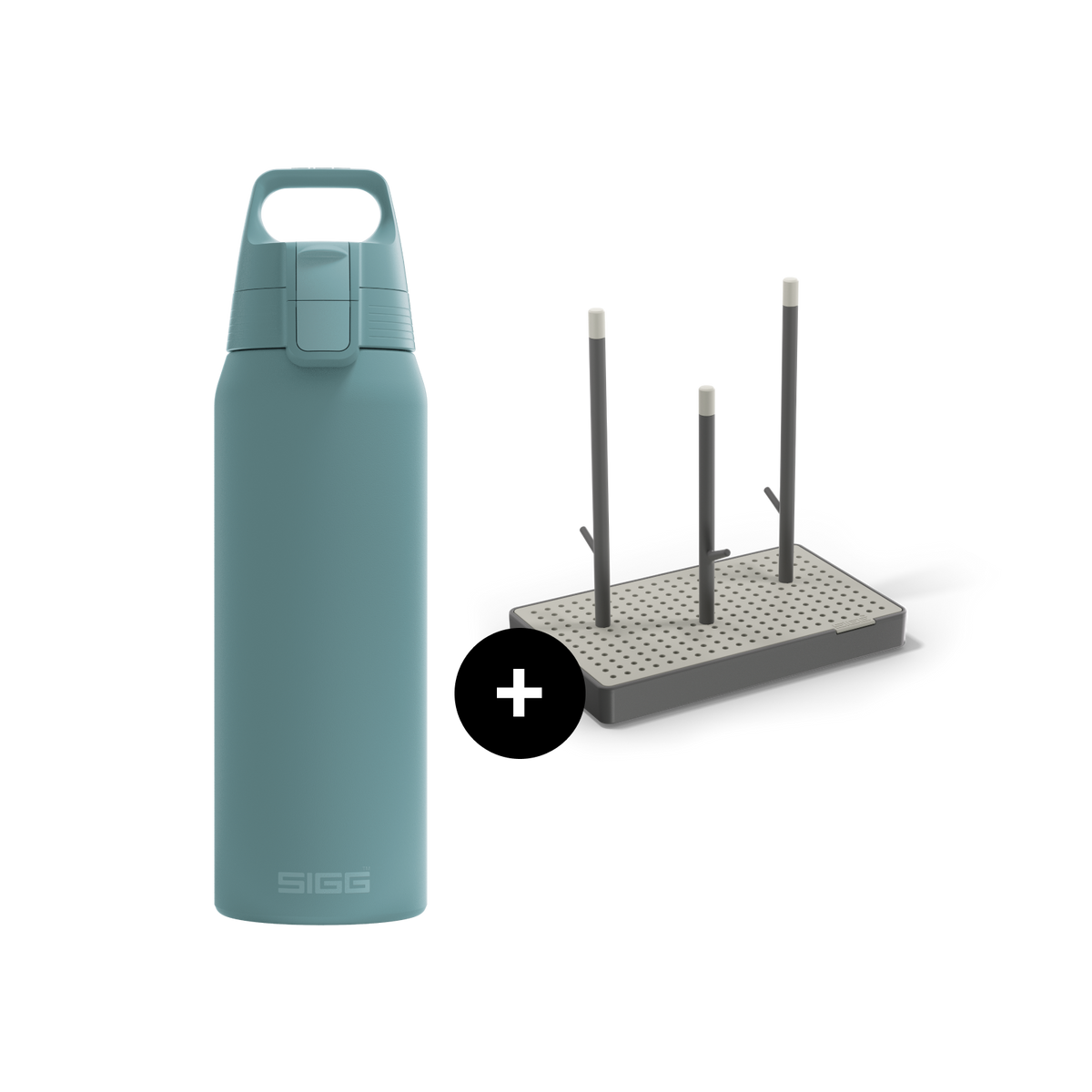 Shield Therm ONE Everyday Set – 1L Bottle + Drying Rack Morning Blue